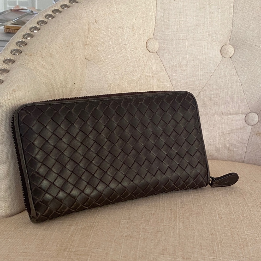 Bottega Veneta Brown Leather Wallet